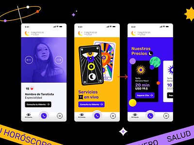 Tarot Platform - Tarotistas en vivo ✨ app app design design ui website website design