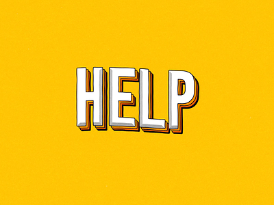 Help Me 2d animation after effects animation felipe dolce help illustration loop animation motion motion design motion graphics type animation typography
