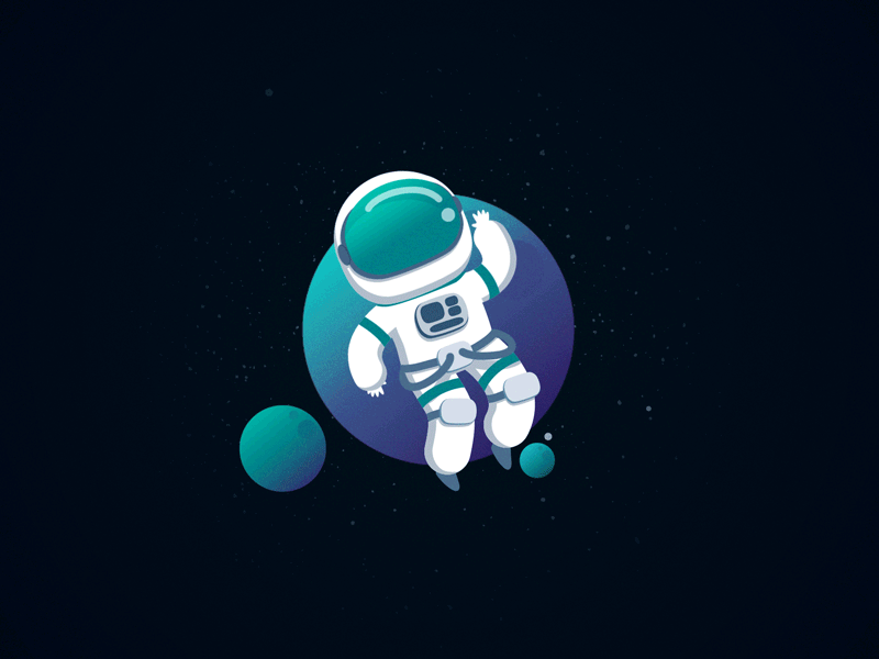 the astronaut animation astronaut character illustration loop animation motion graphics vector