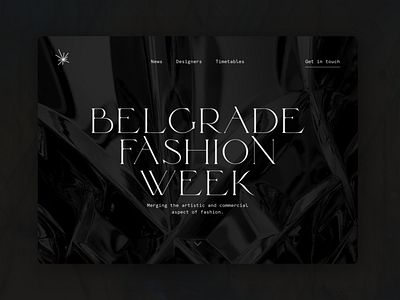 Landing Page Hero for Belgrade Fashion Week