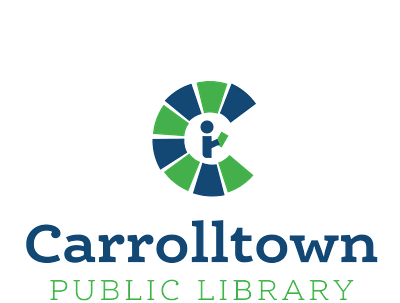 Carrolltown Public Library brand identity branding library