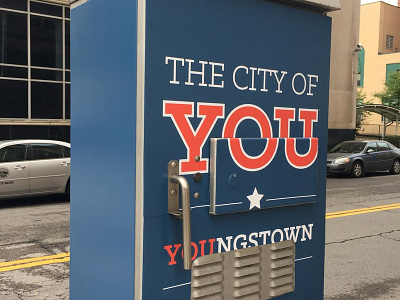 City of You Utility Box branding design flat logo ohio type typography youngstown