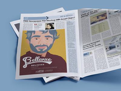 Bellevue Believes newspaper advertisement advertising believes bellevue brand identity branding community marketing