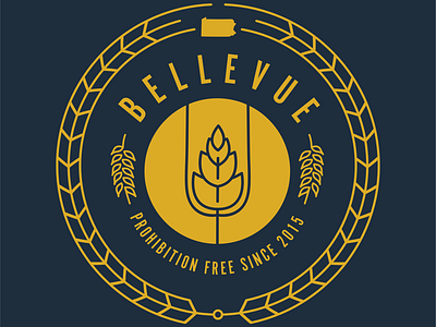 Bellevue prohibition free logo t shirt
