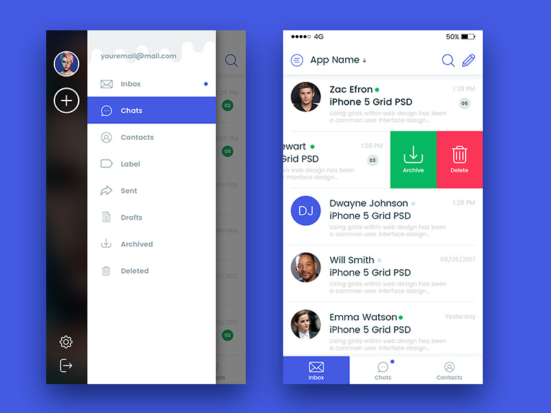 Email App Concept by Jayesh Kanade on Dribbble