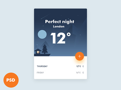 Weather UI Concept app concept download free night psd ui weather