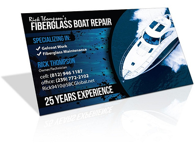 Business Cards for Small Boat Repair Business