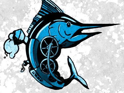 Illustration for product line of offshore fishing belts. branding design