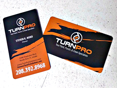 Business Card design for TurnPro branding business card design design