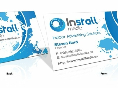 Install Restroom Advertising Business Card Design branding design