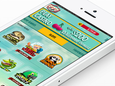 Mobile Casino Application app application casino client mobile ui ux