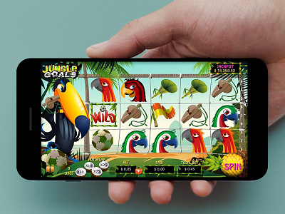Jungle Goals - Mobile Casino Game App app brazil carnival casino football game goals jungle mobile parrot soccer