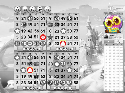 Winky's Peak 2 bingo illustration logo slots ui ux