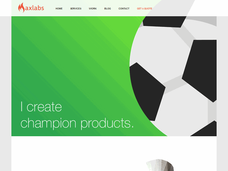 I create champion products. [GIF] ball black gif green icon icons intro nav orange typography web white