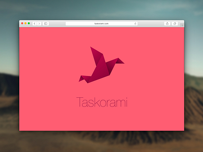 Taskorami Intro Screen app application browser icon intro logo origami startup todo typography webapp