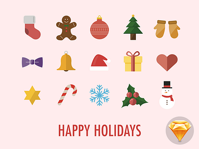 Happy Holidays Icons