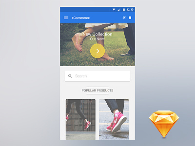 Material eCommerce App android file free freebie material resource sketch sketchapp ui user experience user interface ux