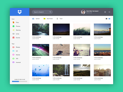 Dropbox Redesign (Sketch Freebie!)