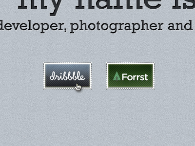 Portfolio Buttons blue buttons dribbble forrst green icon logo portfolio scanlines stamp web website