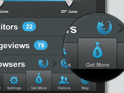 Analyzee iPhone UX / UI #2 black blue button graph gray grey gui ios iphone mobile ui user experience ux white