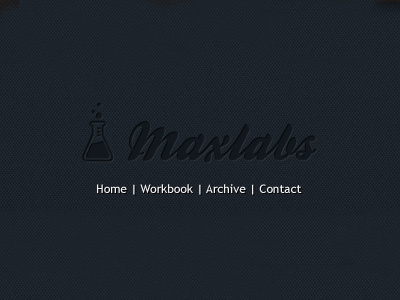 Maxlabs.de v2 Footer - Logo blue footer icon letterpress pattern typography web white