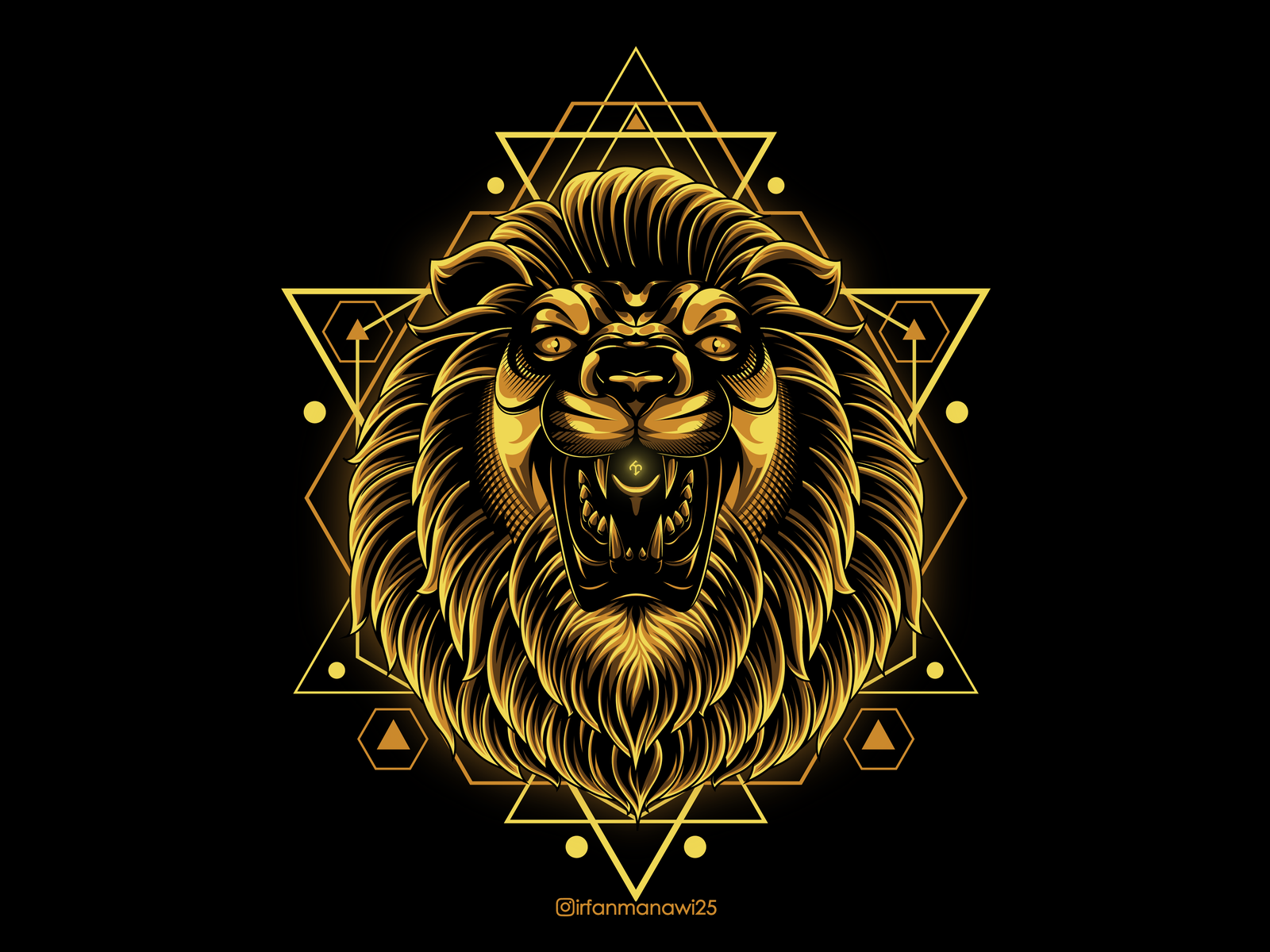 Golden Lion King Scared Geometry by Irfan Mahmud on Dribbble