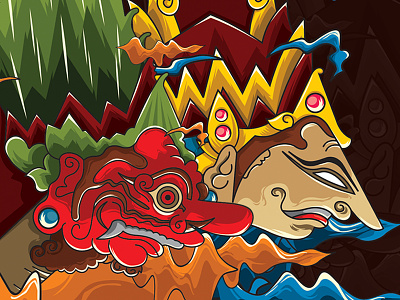 Illustration of Rama and Rahwana from Ramayana story art artwork culture design digitalart folklore graphicdesign illustration rahwana rama ramayana vector