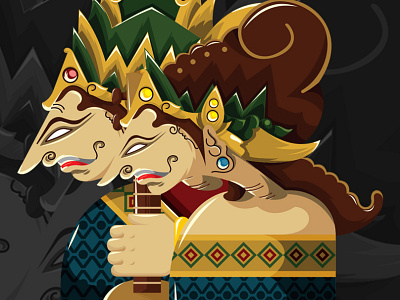 Illustration of Rama and Shinta from Ramayana Story