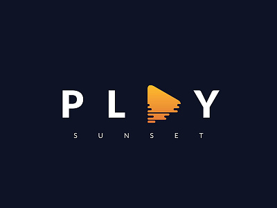 Play Sunset Logo brand identity branding design flat logo logo design play sunset ui vector