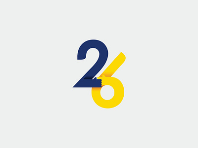 "26" logo brandidentity branding design flat graphicdesign logo logodesign shot logo simple logo ui vector vector logo