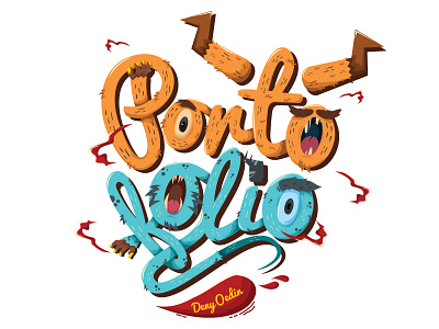 Portofolio Typograph branding design graphicdesign illustration personal branding typography vector