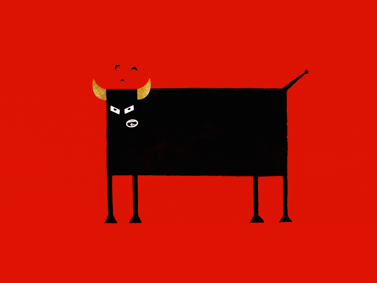 Happy new year 2021 adobe after effects animation animation 2d art bull character cow design flat gif gold happy new year illustration motiondesign new year procreate red traditional animation vector
