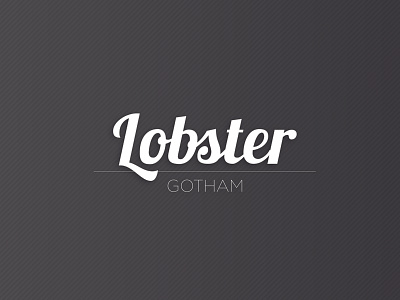 Lobster&Gotham font gotham gradient lobster type