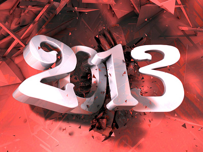 Well it's coming soon right.. 2013 3d font letters new year red type