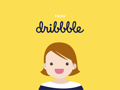 Hello, Dribbble! character debut graphic design hellodribbble illustration portrait