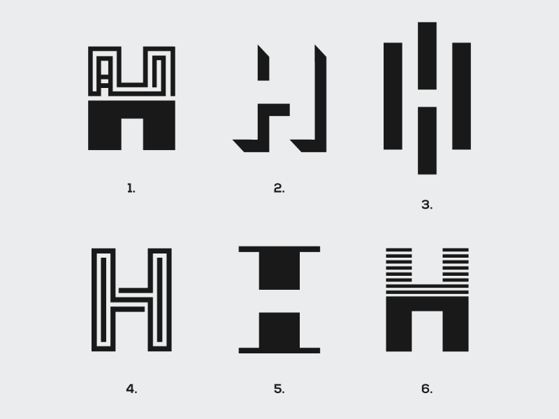 Letter 'H' exploration logotype responsive logomark visual identity designer branding designer identity designer brand identity designer brand identity graphics designer logo designer logo design logos branding
