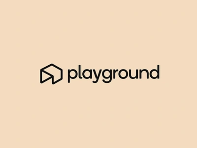 Playground Combination Logotype from Archives branding button clean design digital ground house identity logo logotype minimal modern play playground symbol typography