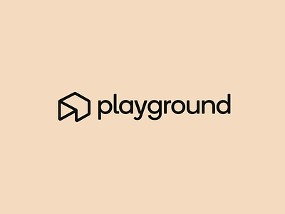 Playground Combination Logotype from Archives branding button clean design digital ground house identity logo logotype minimal modern play playground symbol typography