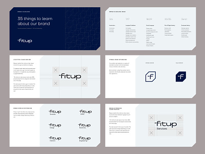 Fitup Services 35 things to learn about us / Brand Guidelines brand branding construction design designer guidelines identity logo logotype manual modern print ship typography wordmark