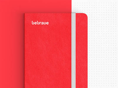 BeBrave Notebook / Bravehut Agency agency brave bravehut dot notebook paper print red wordmark