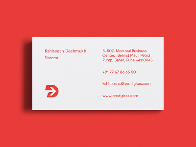 Prodigitas Business Card / Identity / Print agency businesscard digital logo mark modern print red simple