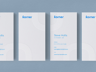 Korner Safe Business Cards / Chain / Identity branding businesscards chain emboss identity korner logo mark security typography wordmark