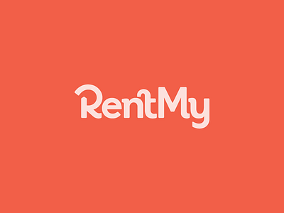 RentMy Logo Wordmark Design / Rental / Software branding design easy online r rent rental software typography wordmark