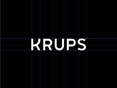 KRUPS Logotype Wordmark Proposal Blueprint / Grid