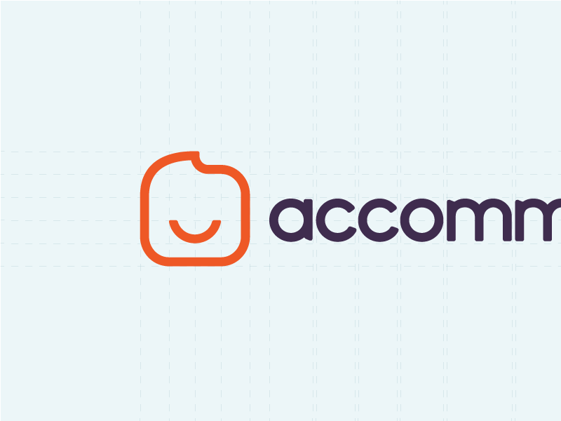 Accommodation.co.uk Final Logotype mascot happy icon symbol wordmark design logotype accommodation