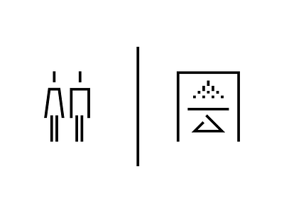 Toilet, Changing Room & Shower Minimal Icons for BRAZZI Studios 3d bathroom changingroom hanger icons lines minimal shower strokes