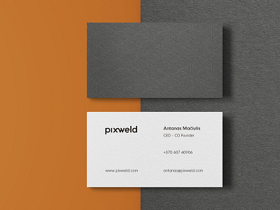 Pixweld Print Identity / Business Cards branding businesscard card debossing identity logo print