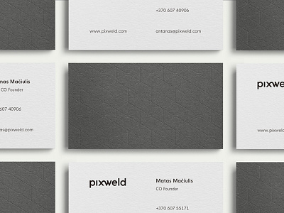 Pixweld Business Cards / Debossing / Letterpress / Print