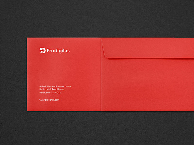 Prodigitas Envelope Print Identity agency branding digital identity logo marketing print red