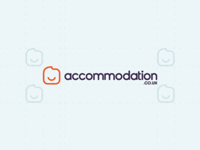 Accommodation.co.uk Logotype Wordmark / Identity / Symbol / Icon accommodation happy icon logo logotype smile symbol wordmark